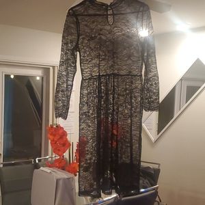 Black knee length dress